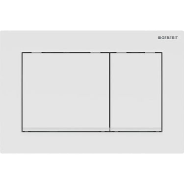 Geberit Omega30 betjeningsplade duo hvid/hvid mat - 1