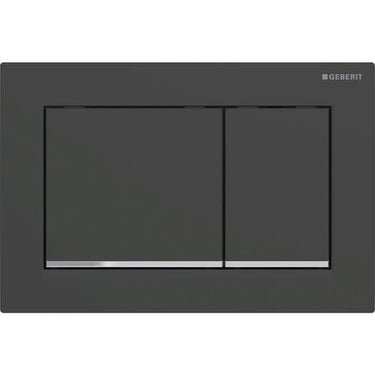 Geberit Omega30 betjeningsplade duo sort/blankforkr - 1