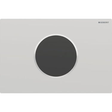 Geberit Sigma10 betjeningsplade duo batteridrift berøringsfri/auto blankforkr - 1