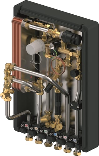 Uponor Combi Port fjernvarmeunit INS RC HA 19 l/min - 1