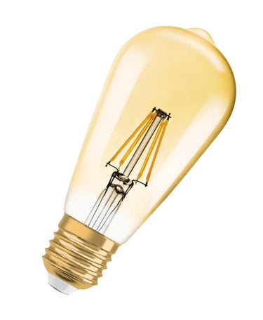 LEDVANCE Vintage 1906 LED edison guld filament 725lm 6,5W/824 (55W) E27 dæmpbar - 1
