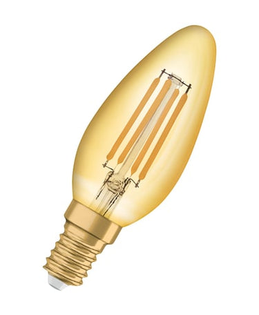 LEDVANCE Vintage 1906 LED kerte guld filament 410lm 4W/824 (35W) E14 - 1