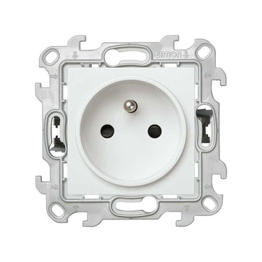 Simon 24 Harmonie stikkontakt med pinjord hvid - 1