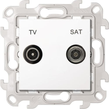 Simon 24 Harmonie multimedieudtag TV/SAT slutdåse ( stjerneforbindelse) hvid - 1