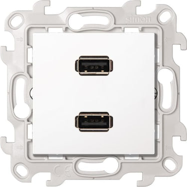 Simon 24 Harmonie dobbelt USB-udtag type A hvid - 1
