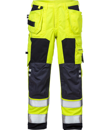 Fristads Flamestat Hi-Vis bukser kl.2 2075 Gul/Marine str C60 - 1