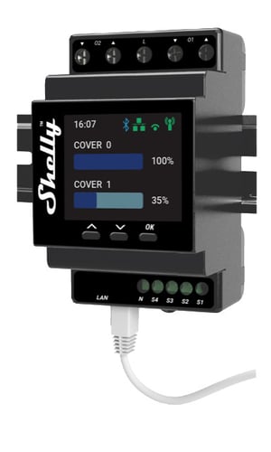 Shelly Pro Dual Cover PM - WiFi dobbelt jalousistyring - 1