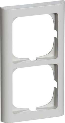 FUGA ramme Softline 63 2 modul lysegrå - 1