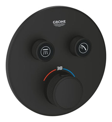 GROHE Grotherm SmartControl termostat udv.dele Ø158 mm 2SC Phantom black - 1