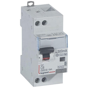 DX³ RCBO kombiafbryder C6 1pol+N 300mA type-F 2M 6000/6KA - 1