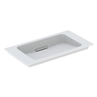 Geberit ONE håndvask 75 x 40 cm u/hanehul hvid/KeraTect børstet blank forkr - 1