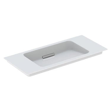 Geberit ONE håndvask 90 x 40 cm u/hanehul hvid/KeraTect børstet blank forkr - 1