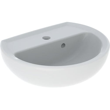 Geberit Bastia håndvask 45 cm rund forkant hvid - 1
