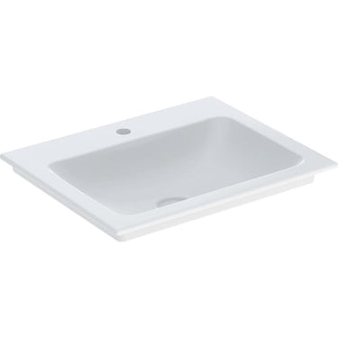 Geberit ONE håndvask 60 x 48 cm m/hanehul hvid/KeraTect - 1