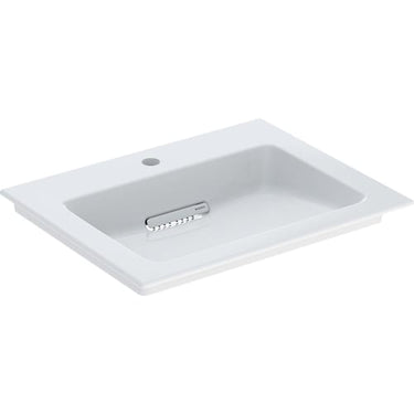 Geberit ONE håndvask 60 x 48 cm m/hanehul hvid/KeraTect blank hvid - 1