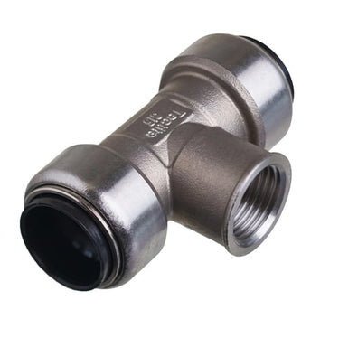 Roth tee rustfri stål 15 mm x 1/2" x 15 mm - 1