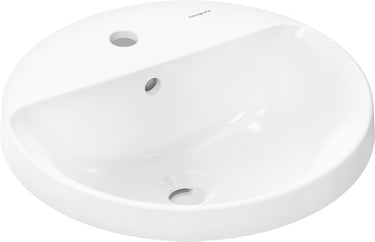 hansgrohe Xuniva S nedfældet håndvask 450/450 m/hh og overløb hvid - 1