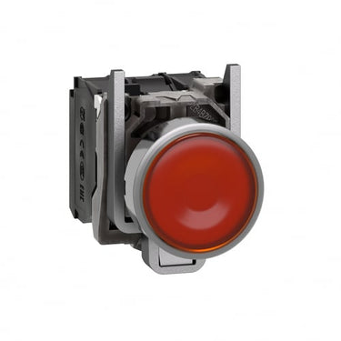 Harmony lampetryk komplet med LED og plan trykflade med fjeder-retur i orange farve 24VAC/DC forsyning 1xNO+1xNC XB4BW35B5 - 1