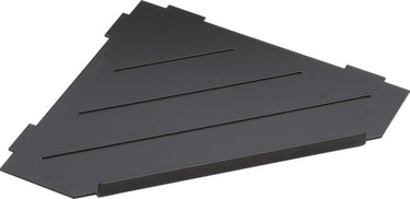 KRISS Athena hjørnebrusehylde 297x210x185mm m/forkant matsort lak rf stål - 1