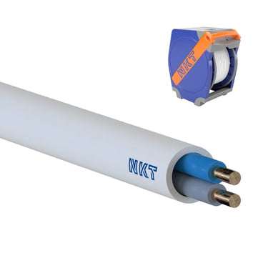 Brandsikkert Kabel NOBURN EQQXB Xtra 1x2x1,0 Hvid Qaddy 1000 - 1