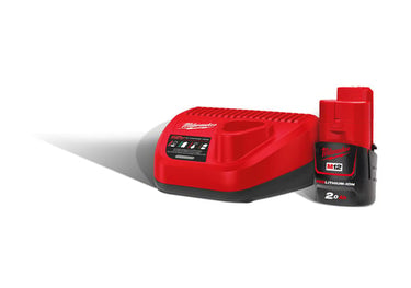 12V BATTERISÆT M12 NRG-201 C12C lader + 1 x2,0Ah - 1
