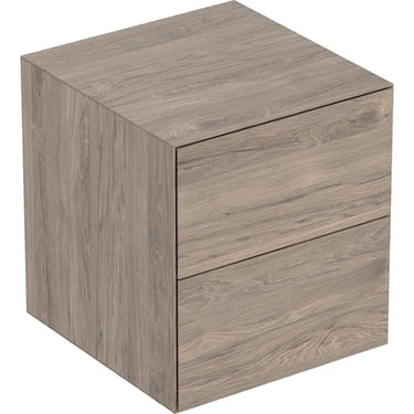 Geberit ONE sideskab to skuffer 450 x 470 x 492 mm nød - 1