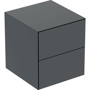 Geberit ONE sideskab to skuffer 450 x 470 x 492 mm sort - 1