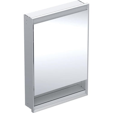 Geberit ONE spejlskab med underhylde og ComfortLight 1 låge hængsler højre indbyg. 90 x 60 cm alu - 1