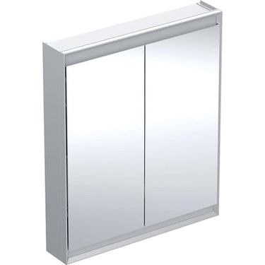 Geberit ONE spejlskab med ComfortLight 2 låger væg 90 x 75 cm alu - 1