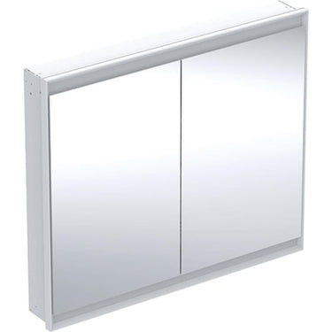 Geberit ONE spejlskab med ComfortLight 2 låger indbyg. 90 x 105 cm hvid/alu - 1