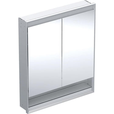 Geberit ONE spejlskab med underhylde og ComfortLight 2 låger indbyg. 90 x 75 cm alu - 1