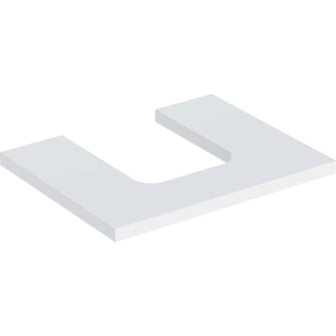 Geberit ONE bordplade t/håndvask udskæring midt 60 x 3 x 47 cm hvid - 1