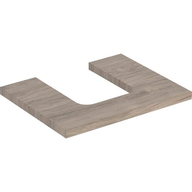 Geberit ONE bordplade t/håndvask udskæring midt 60 x 3 x 47 cm nød - 1