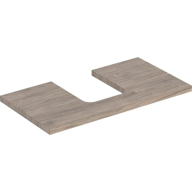 Geberit ONE bordplade t/håndvask udskæring midt 75 x 3 x 47 cm nød - 1