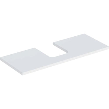 Geberit ONE bordplade t/håndvask udskæring midt 120 x 3 x 47 cm hvid - 1