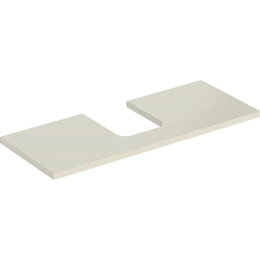 Geberit ONE bordplade t/håndvask udskæring midt 120 x 3 x 47 cm lakeret blankpol. - 1