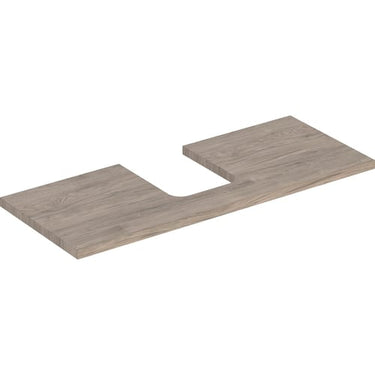 Geberit ONE bordplade t/håndvask udskæring midt 120 x 3 x 47 cm nød - 1