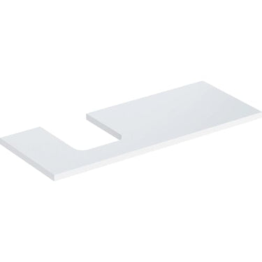 Geberit ONE bordplade t/håndvask udskæring venstre 120 x 3 x 47 cm hvid - 1