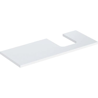 Geberit ONE bordplade t/håndvask udskæring højre 120 x 3 x 47 cm hvid - 1