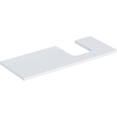 Geberit ONE bordplade t/håndvask udskæring højre 120 x 3 x 47 cm hvid - 1