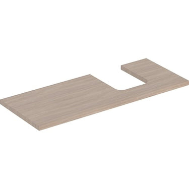 Geberit ONE bordplade t/håndvask udskæring højre 120 x 3 x 47 cm eg - 1