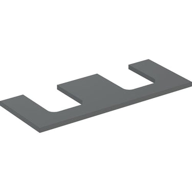 Geberit ONE bordplade t/håndvask dob. udskæring 120 x 3 x 47 cm Lava - 1
