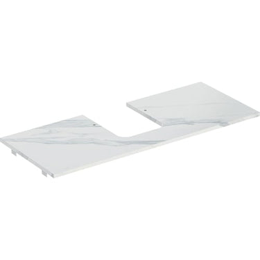 Geberit ONE bordplade t/håndvask udskæring midt 120 x 2 x 47 cm hvid - 1