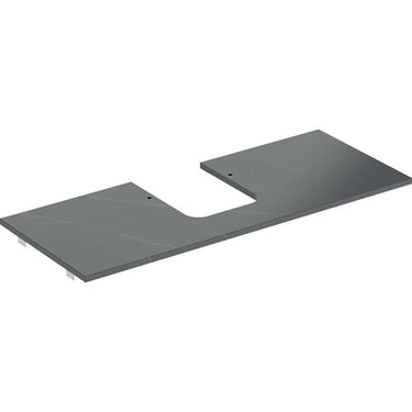 Geberit ONE bordplade t/håndvask udskæring midt 120 x 2 x 47 cm sort - 1