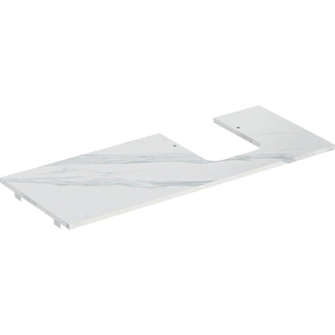 Geberit ONE bordplade t/håndvask udskæring højre 120 x 2 x 47 cm hvid - 1