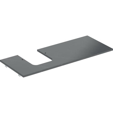 Geberit ONE bordplade t/håndvask udskæring venstre 120 x 2 x 47 cm sort - 1
