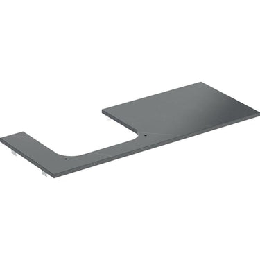 Geberit ONE bordplade t/håndvask udskæring venstre 120 x 2 x 47 cm sort - 1