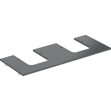 Geberit ONE bordplade t/håndvask dob. udskæring 120 x 2 x 47 cm sort - 1