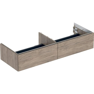 Geberit ONE underskab t/håndvask to skuffer 1350 x 266 x 470 mm nød melamin - 1