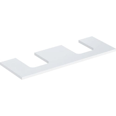 Geberit ONE bordplade t/håndvask dob. udskæring 135 x 3 x 47 cm hvid - 1